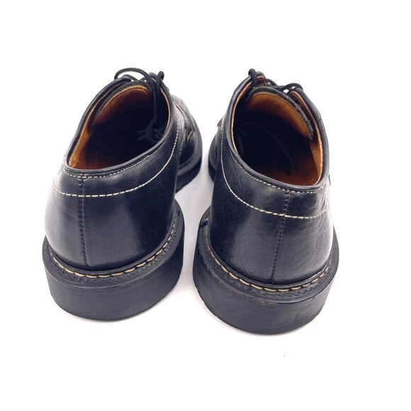 Allen Edmonds Mapleton Derby Shoes Black Leather Lug Sole Size 9C Made in USA - Picture 6 of 12